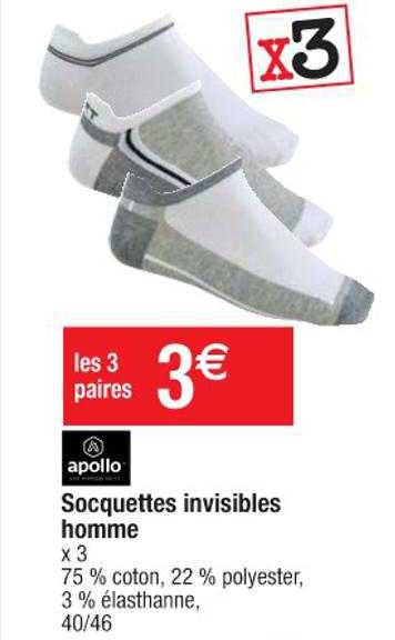 Socquettes Invisibles Homme Apollo