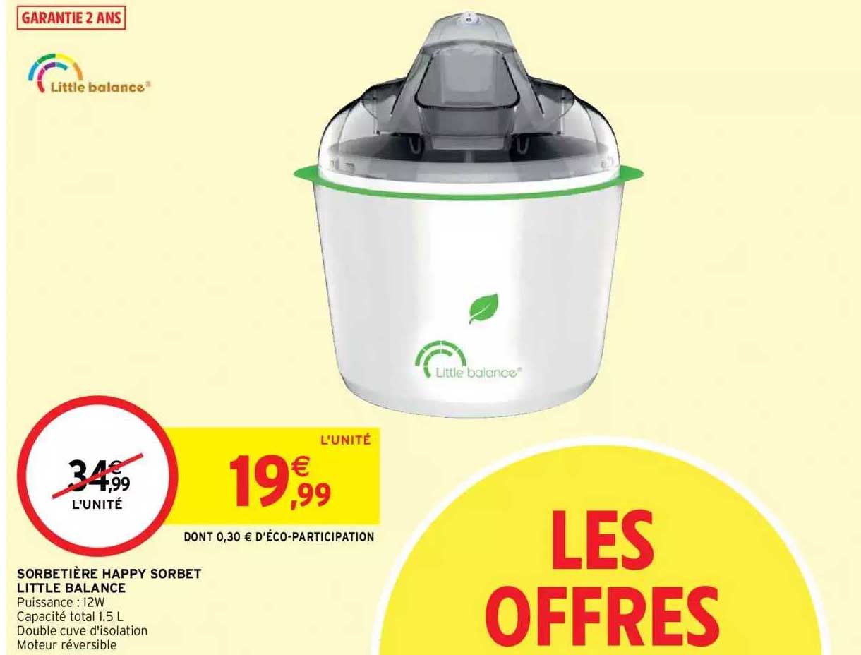 sorbetière happy sorbet little balance