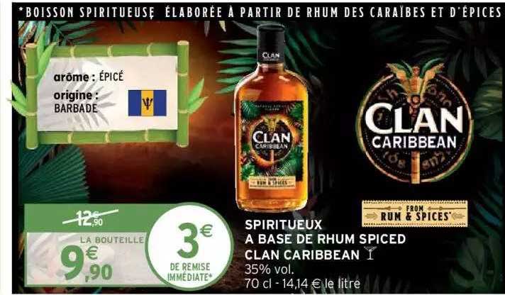 spiritueux à base de rhum spiced clan caribbean