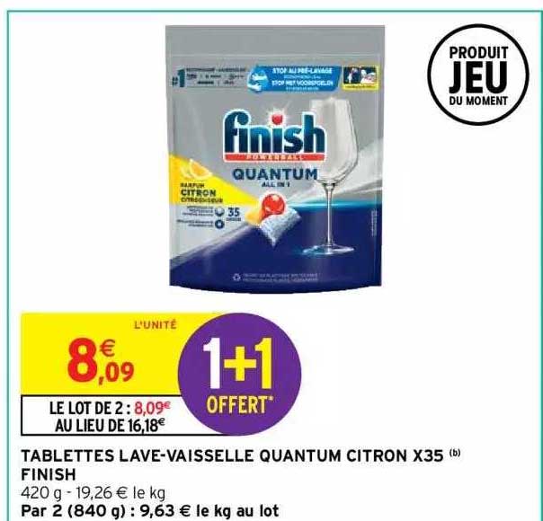 tablettes lave-vaisselle quantum citron x35 finish