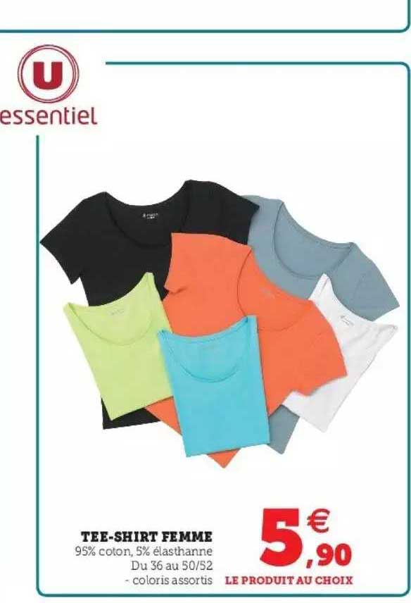 tee-shirt femme u essentiel