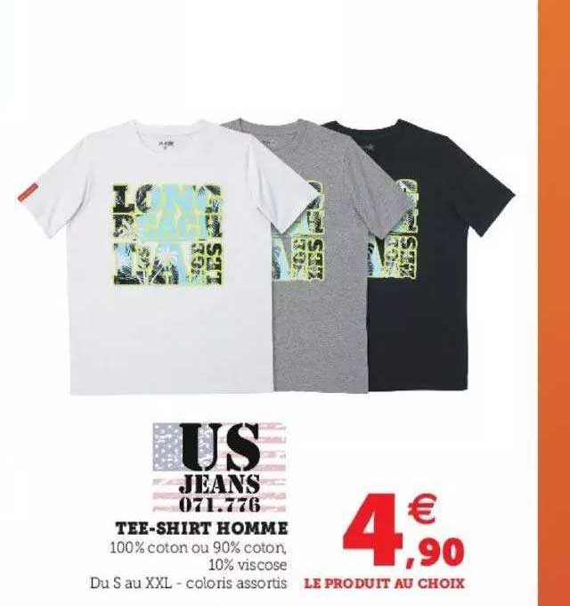 tee-shirt homme us jeans 071.776