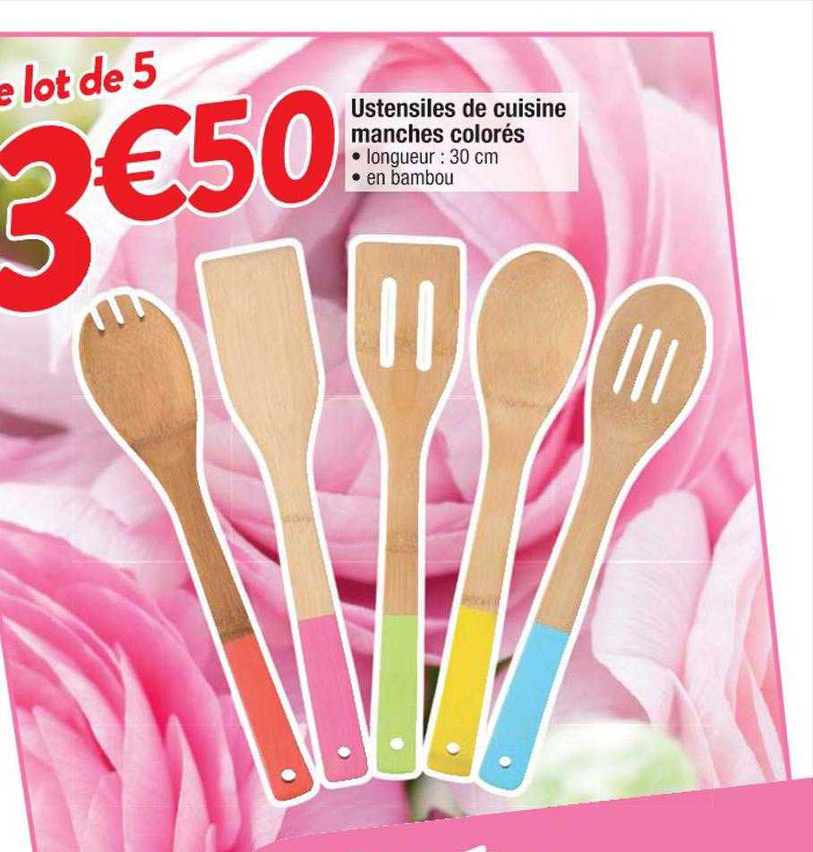 ustensiles de cuisine manches colorés
