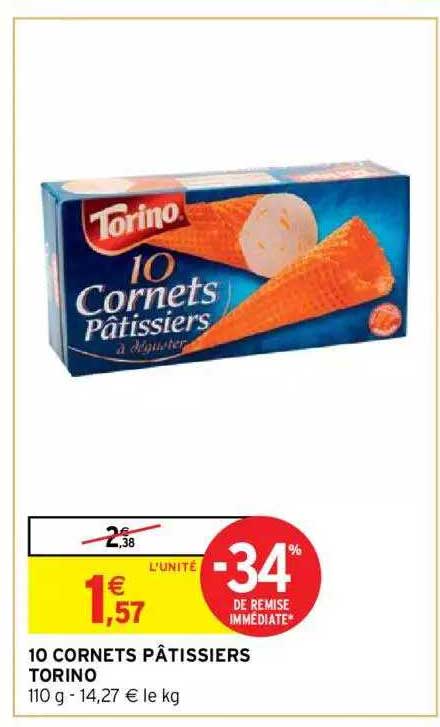 10 cornets pâtissiers torino