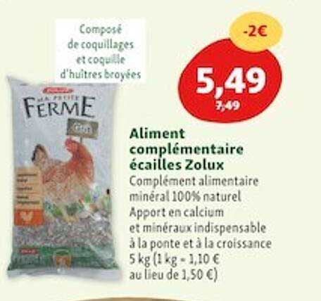aliment complémentaire écailles zolux
