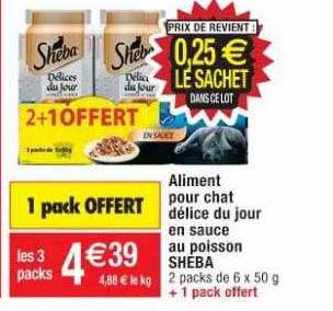 Aliment Pour Chat Délice Du Jour En Sauce Au Poisson Sheba