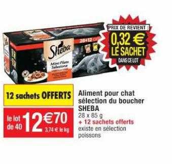 aliment pour chat sélection du boucher sheba