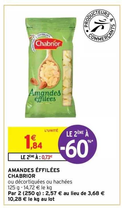 amandes effilées chabror