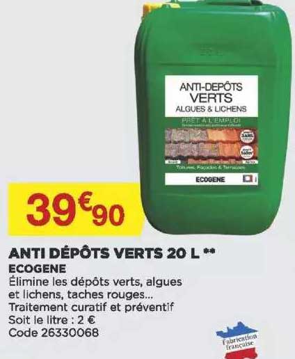 anti dépôts verts 20 l ecogene