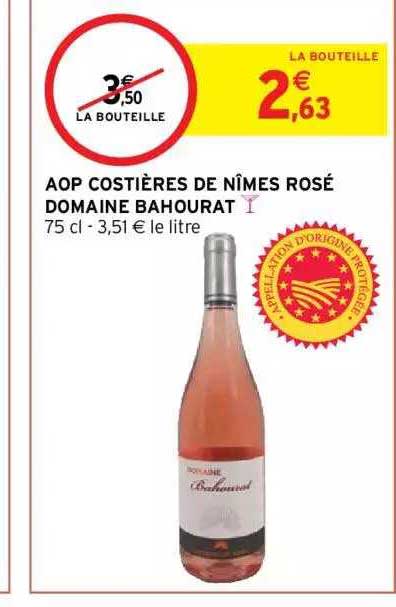 aop costières de nîmes rosé domaine bahourat