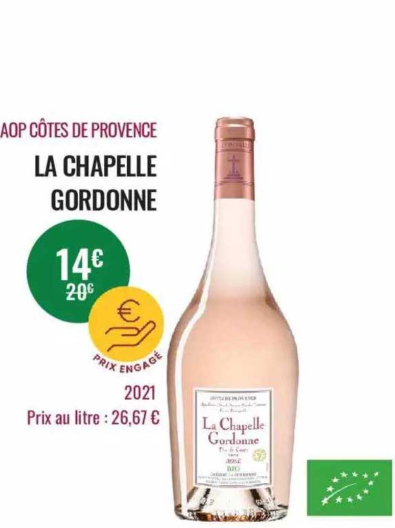 aop côtes de provence la chapelle gordonne