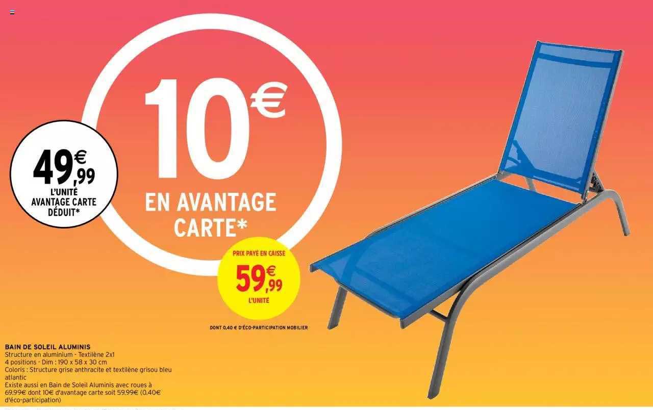 bain de soleil aluminis