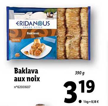 baklava aux noix