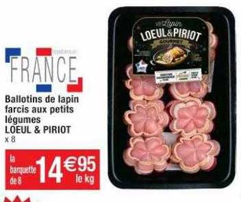 ballotins de  lapin farcis aux petits légumes loeul & piriot