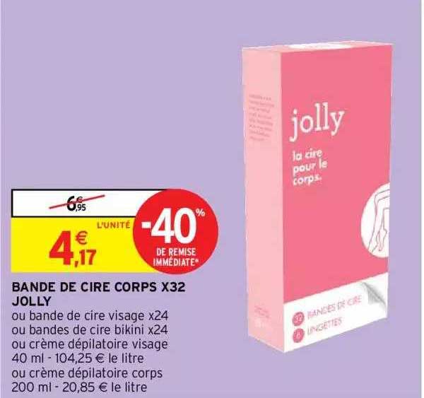 bande de cire corps x32 jolly