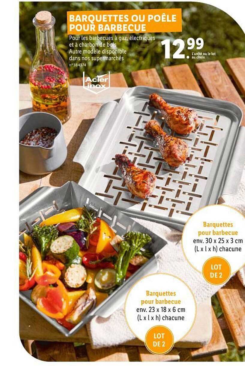 barquettes pou pêle pour barbecue