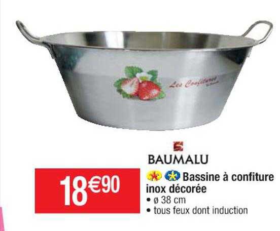 Bassine à Confiture Inox Décorée Baumalu