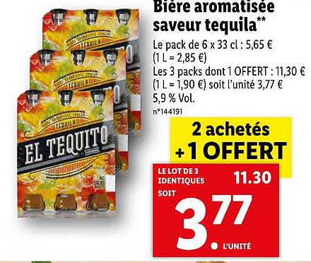 Bière Aromatisée Saveur Tequila