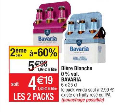 bière blanche 0% vol. bavaria