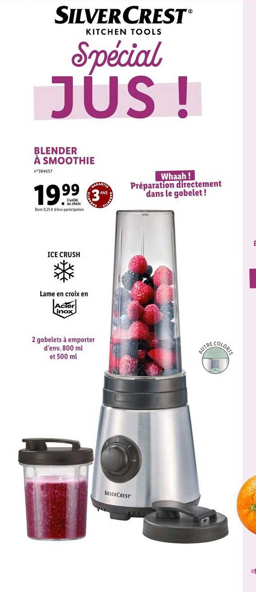 blender à smoothie silver crest