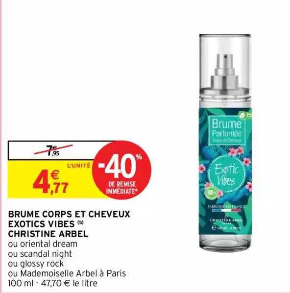 brume corps et cheveux exotics vibes Christine arbel