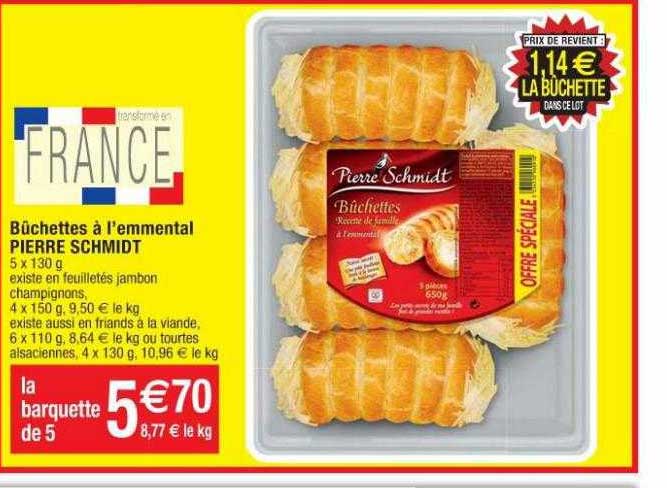 bûchettes à l'emmental pierre schmidt