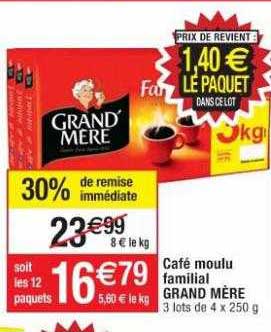 Café Moulu Familial Grand Mère
