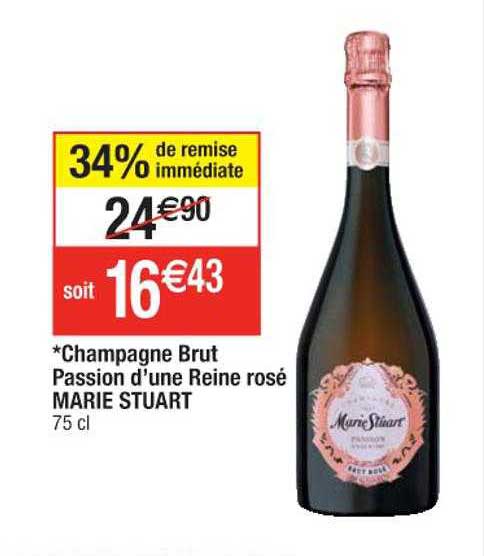 Champagne Brut Passion D'une Reine Rosé Marie Stuart