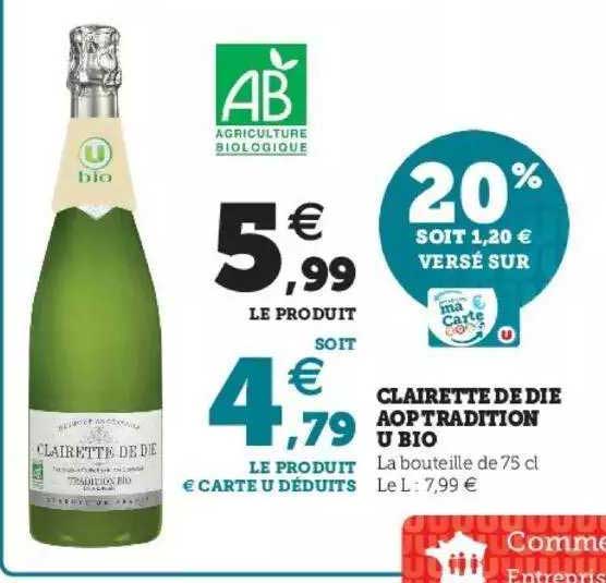 clairette de die aop tradition u bio