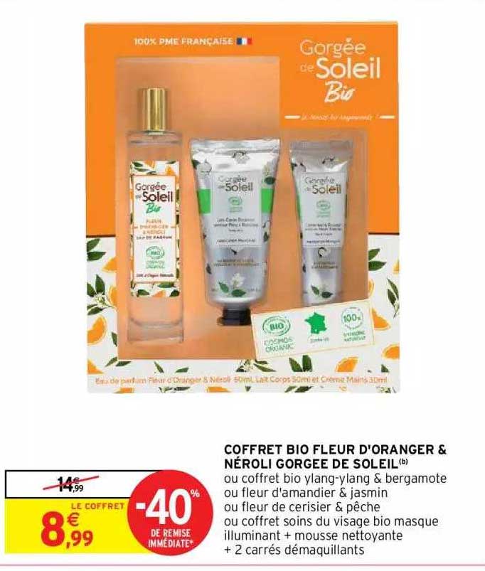 coffret bio fleur d'oranger & néroli gorgée de soleil