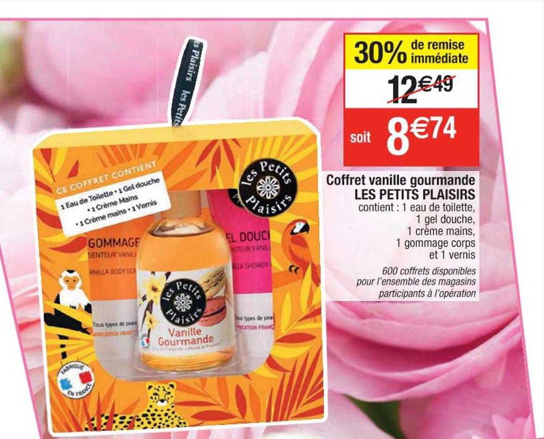 coffret vanille gourmande les petits plaisirs