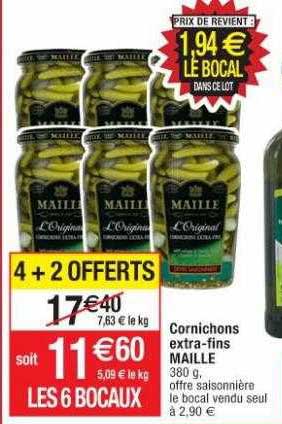 cornichons extra-fins maille