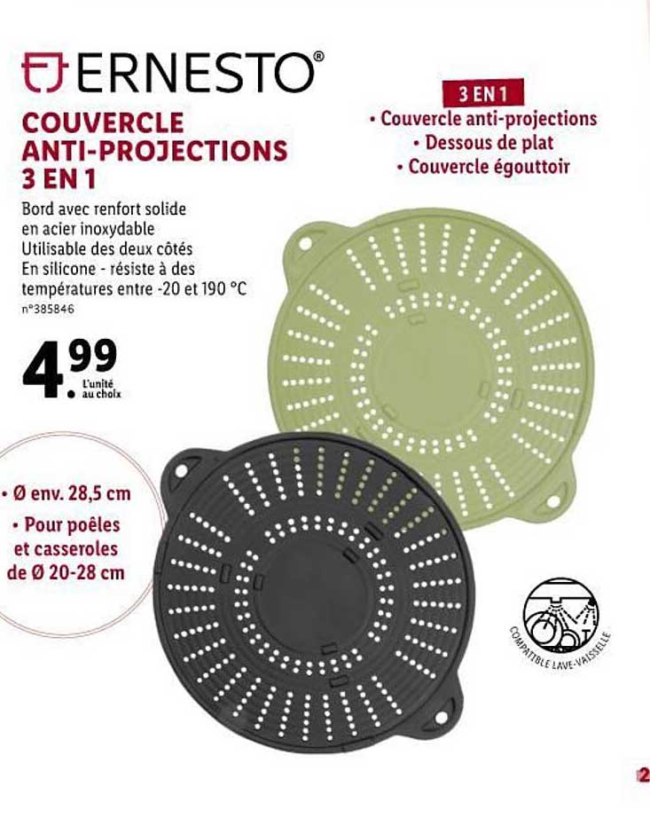 couvercle anti-projection ernesto