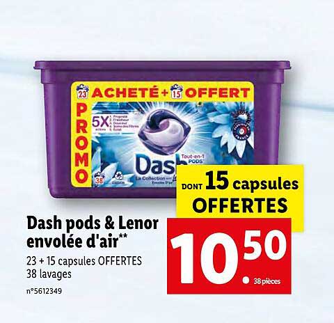 dash pods & lenor envolée d'air