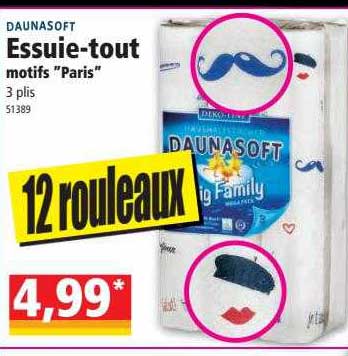 daunasoft essuie-tout motifs "paris"