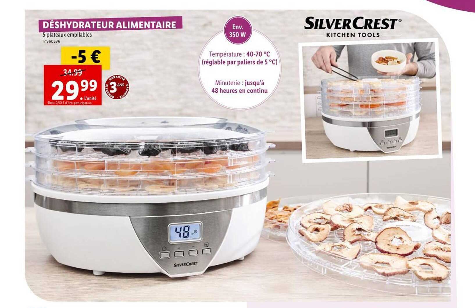 déshydrateur alimentaire silver crest