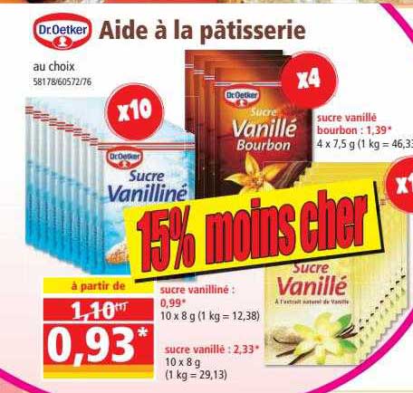 dr. oetker aide à la pâtisserie sucre vanillé bourbon