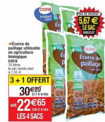 écorse De Paillage Utilisable En Agriculture Biologique Cora