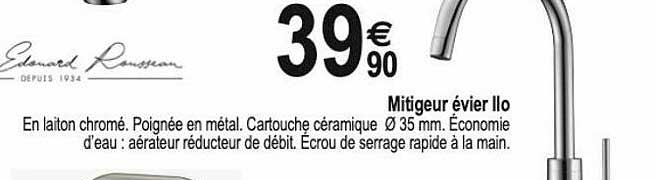 edouard rousseau mitigeur évier ilo