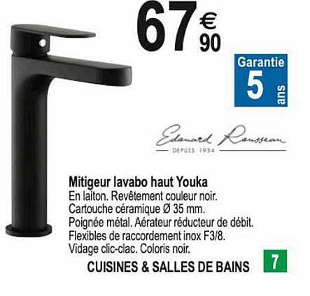 edouard rousseau mitigeur lavabo haut youka