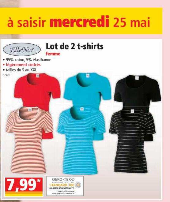 ellenor lot de 2 t-shirts