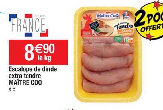 escalope de dinde extra tendre maître coq