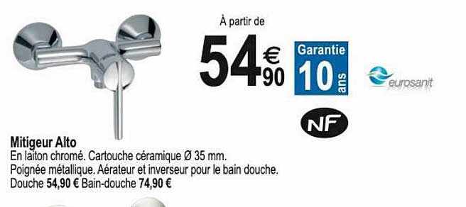 eurosanit mitigeur alto