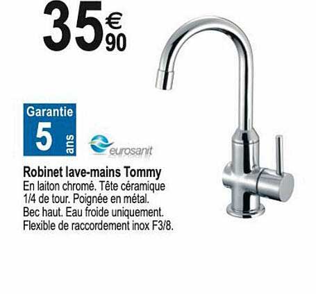 eurosanit robinet lave-mains tommy