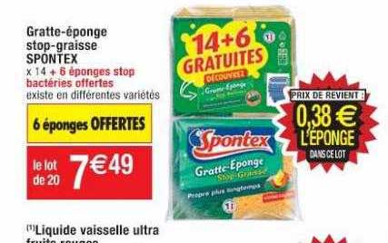 gratte-éponge stop-graisse spontex