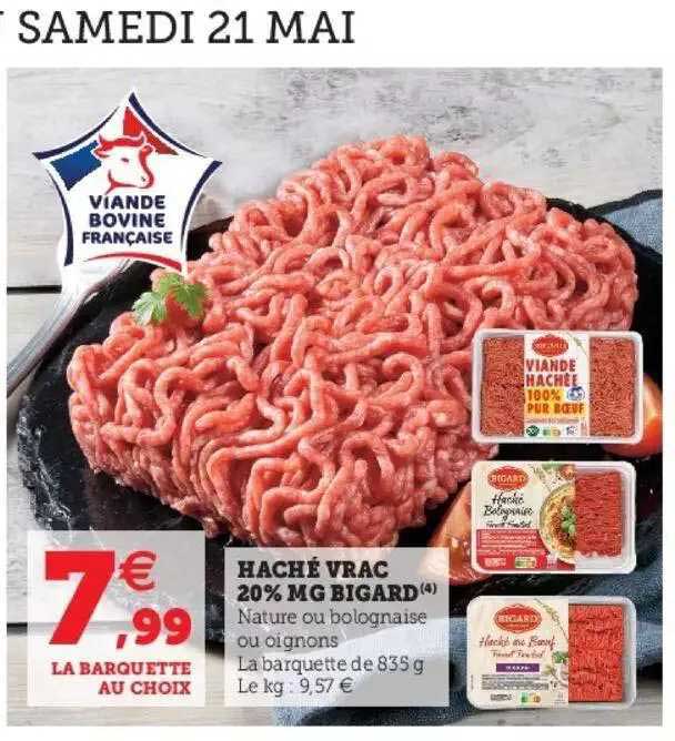 Haché Vrac 20% Mg Bigard