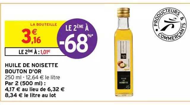 Huile De Noisette Bouton D'or