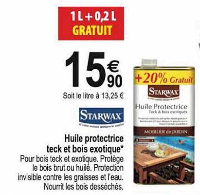 huile protectric teck et bois exotique starwax