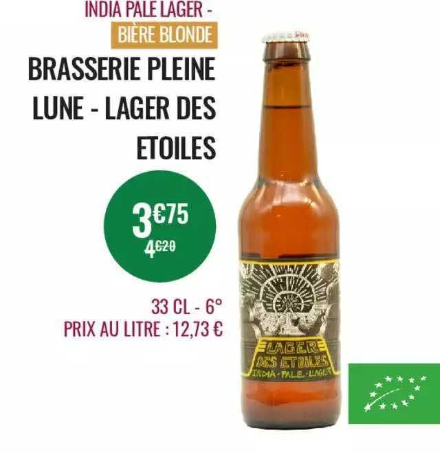 india pale lager-bière blonde brasserie pleine lune-lager des étoiles