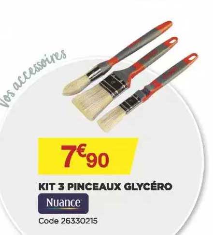 kit 3 pinceaux glycéro nuance